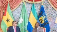 Le président de Sao-Tomé et Principe reçu par Ali Bongo à Libreville
