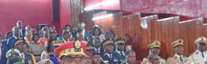 Brice Clotaire Oligui Nguema à l’installation du premier président de la Cour des comptes
