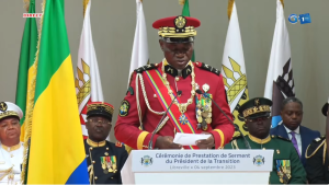 Investiture du président de la transition au Gabon&nbsp;: discours de Brice Clotaire Oligui Nguema